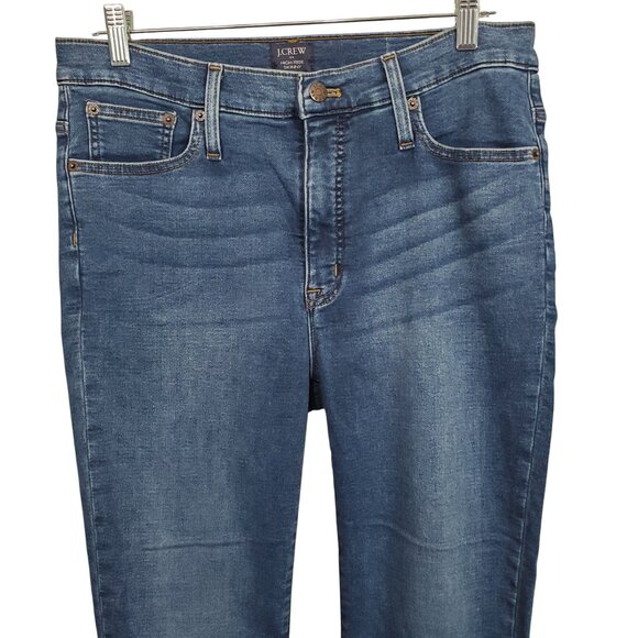 J Crew Size 31 Jeans High Rise Skinny Denim Stretch Casual Classic Factory Fade - Picture 3 of 11